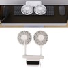 White Desktop Screen Fan with Adjusting Clip 3 Gear 360°