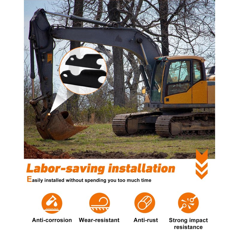 SPIRRELAB Excavator Quick Attach Bucket Ears Attachment Fit for Kubota