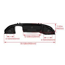 Kojem Dash Cover Compatible with 2008.5-Up Club Car Precedent Tempo Onward Golf Cart Black Three Door Dashboard Cover Dash Cap