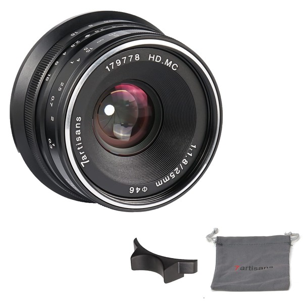 7artisans 25mm F1.8 Manual Focus Lens for Canon M mount