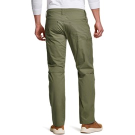 CQR Men's Vent Stretch Pants, Quick Dry Lightweight Casual Cargo Pants, Water Resistant Straight-Fit Utility Work Pants, Sedona Soil Green, 36W x 30L