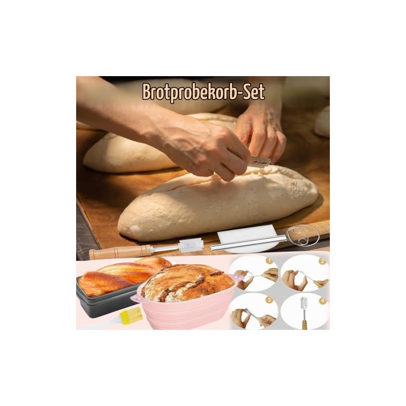 Proofing Basket Set, Sourdough Starter Set with Bread Baking Mould