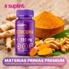 Suplemento De Cúrcuma Curcumina 1569 Mg 60 Cápsulas Sabor Sin