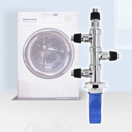 Odor blocking washing machine drain trap 4 port T type sink trap