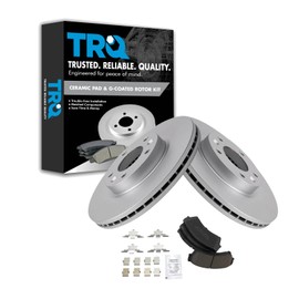TRQ Front Brake Pad & Rotor Kit Brake Pads Brake Rotor Ceramic Premium G-Coated Compatible with 2006-2012 Ford Fusion 2007-2012 Lincoln MKZ 2006 Zephyr 2006-2013 Mazda 6 2006-2011 Mercury Milan