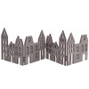 Decorative House Row Skyline Approx. 60 cm - Grey Wiped