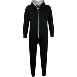 A2Z 4 Kids Children Plain Camouflage Jumpsuit Super Soft - Plain Onesie Black 5-6