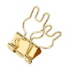 100Pcs Bunny Binder Clips Gold Cute Handle Durable Metal Multifunction