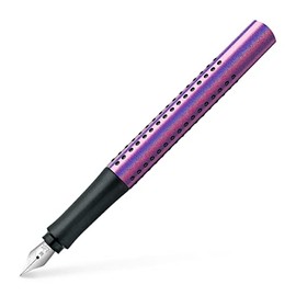 FABER-CASTELL Grip Edition Glam 140840 Fountain Pen, Nib Width M, Purple, Pack of 1