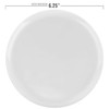 White Plastic Pastry Plates With Flat Round Design (6.25") -