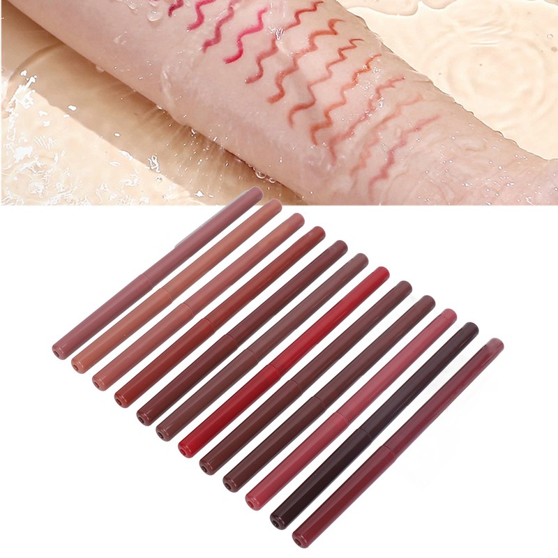 12pcs Lip Liner Set Matte Lip Liners Kit Waterproof Long