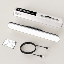 AOGOLO Under Cabinet Lighting, Led Closet Lights Battery Operated,Magnetic Light,Dimmable,Touch Control,Rechargeble,Stick-on Kitchen Light Locker Light,80° Rotatable USB Light with USB Wire.