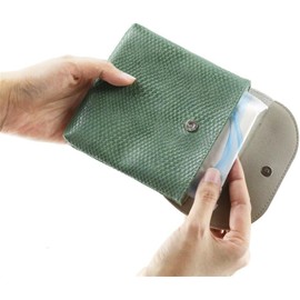 Bolsa De Almacenamiento De Toallas Sanitarias Feme Monedero de cuero PU personalizado Bolsa de almacenamiento de tampones (Color : Green, Size : 13x13cm)