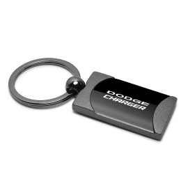 Au-Tomotive Gold, Inc Dodge Charger Two Tone Rectangular Gunmetal Key Chain Key-ring Keychain