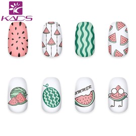 KADS Nail Art Stamping Plate Template Warm Color Summer Series Watermelon Stamp Plate Nail DIY Tool (SU001)