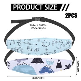2 Packs Car Seat Sleep Head Support Strap Breathable Adjustable Baby Kids Safety Head Support Hugger Car Seat Head Support for Baby Sleep