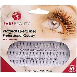 Individual False Eyelashes Flare Cluster Lash Extensions Knotted Lashes (Medium 10 mm)