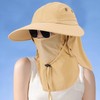 Harlang Fishing Hats Men Women Sun Bucket Hat Ponytail UPF
