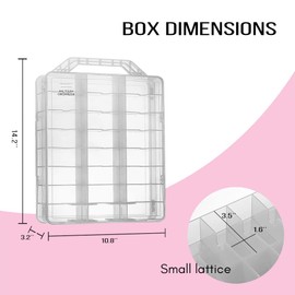 Makartt Nail Polish Organizer: Clear Universal Nail Polish Holder for 48 Bottles, Portable Sturdy Gel Nail Polish Organizer Case with 8 Adjustable Dividers, Space Saver for Nail Bottles Display Travel