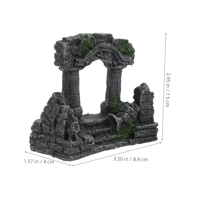CIYODO Aquarium Decor Resin Roman Column Fish Tank Ornaments Classical