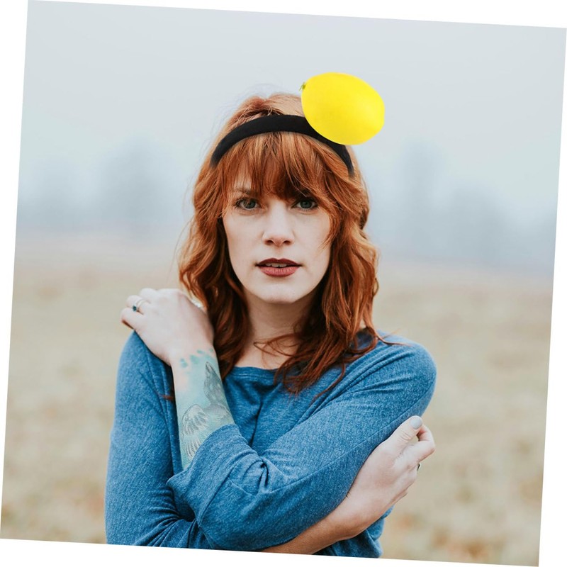 [Beaupretty] 2pcs Funny Headband Dress Up Hair Accessories Lemon