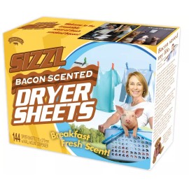 Prank-o Prank Small 8x6x2 SIZZL BACON DRYER SHEETS fake Gag Funny PARODY Joke Gift Box