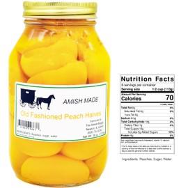 Amish Made Canned Fruit (Old Fashioned Peach Halves (2-32 oz. Jars))