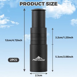 AMFUN Bike Stem Riser, Bike Stem Riser Handlebar,Aluminum Alloy Bike Handlebar Extension for Bicycle Cycling Mountain Bike MTB 28.6mm Black