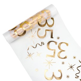 Table Runner Birthday 28 cm x 10 m Table Decoration Gold Roll Decoration 35th Birthday Woman Man