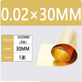 Brass Sheet Roll, Metal Foil Plate, Brass Metal Thin Sheet Foil, 0.1MM*30MM*1M