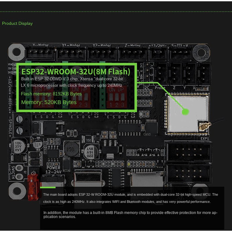 Laser Engraver Mainboard 32 Bit Main Board with A4988 Step
