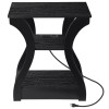Segawe 3 Tier End Table with Charging Station Side Table