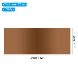 PATIKIL 12 Inch x 4.7 Inch Hot Foil Paper 100 Pcs Toner Reactive Foil Hot Stamping Foil by Laser Printer for Scrapbooking Craft Card Making Album Decoration,Brown