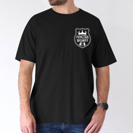 Vieawfi Princess Security Team Shirt Men Magical T-Shirt Magic Kingdom Tees Dad Mom Birthday Party Family Vacation Trip Tops(Black,L)