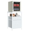 Herture Mini Fridge Stand with 3 Storage, Mini Fridge Cabinet,