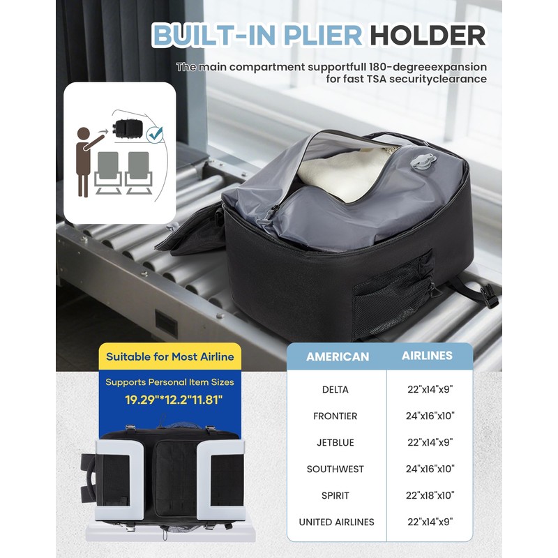 Vacuum Travel Backpack with Air Pump Carry on Flight Approved