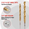 WORKPRO 9-Piece 1/4" Hex Shank Drill Bit Set, Titanium Plating