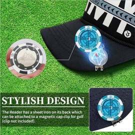 Golf Green Reader, Golf Ball Marker with High Precision Horizontal Bubble, Putt Aid Golf Accessories Tool Men Women (Blue & White)