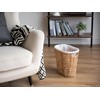 StorageWorks Wicker Waste Basket, Handwoven Water Hyacinth Trash Can with