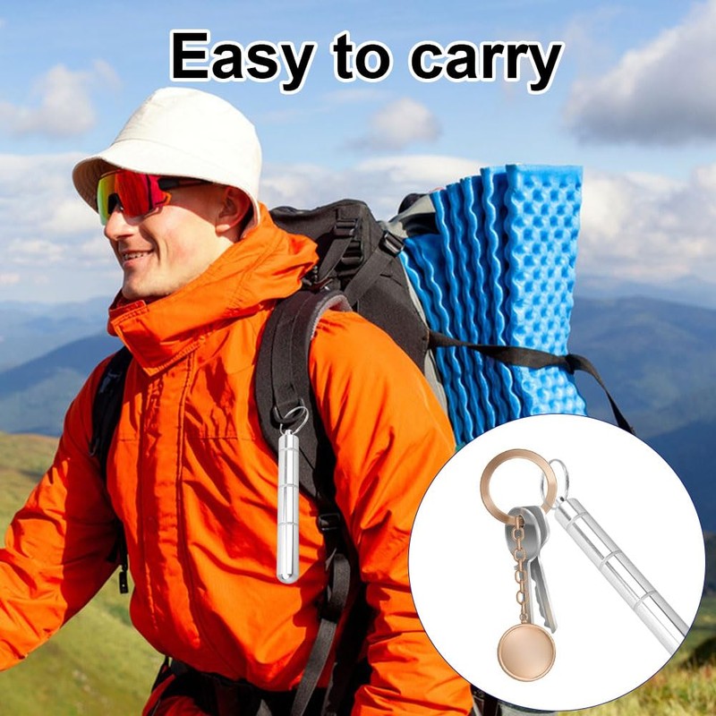 QEEROYO Small Pill Box Mini Pill Box Key Ring Waterproof