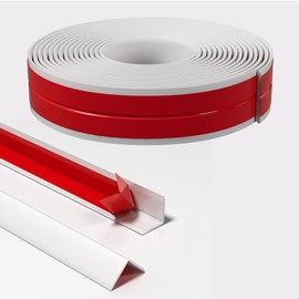 Pluden Flexible Wall Corner Protector, Self Adhesive Wall Corner Guard&Edge Protector, Thickened Corner Moulding Trim, Peel and Stick Wall Molding Trim for Wall Edge Corner, Ceiling, Countertop