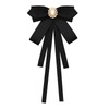 LJBFNN Womens Bow Tie, Black Ribbon Bow Tie for Women,
