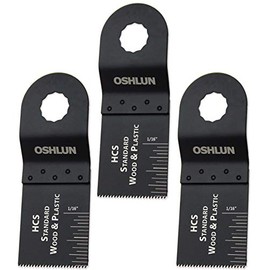 Oshlun MMR-0303 1-1/3-Inch Standard HCS Oscillating Tool Blade for Rockwell or Worx SoniCrafter Hex, 3-Pack