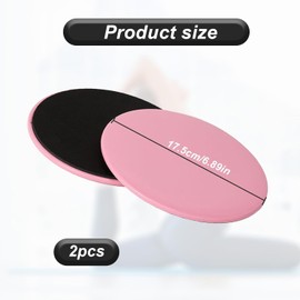 Exercise Core Sliders, WADY 2 Pack Sliders for Working Out Yoga Pilates Gliding disc with Dual Sided Exercise Gliding Discs Use on Carpet or Hardwood Floors, Light and Portable (Gray)