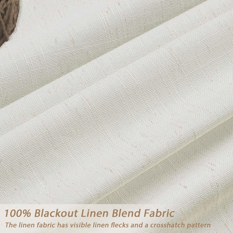 UHITECH 36 Inch Long Short Blackout Curtains for Bedroom Linen
