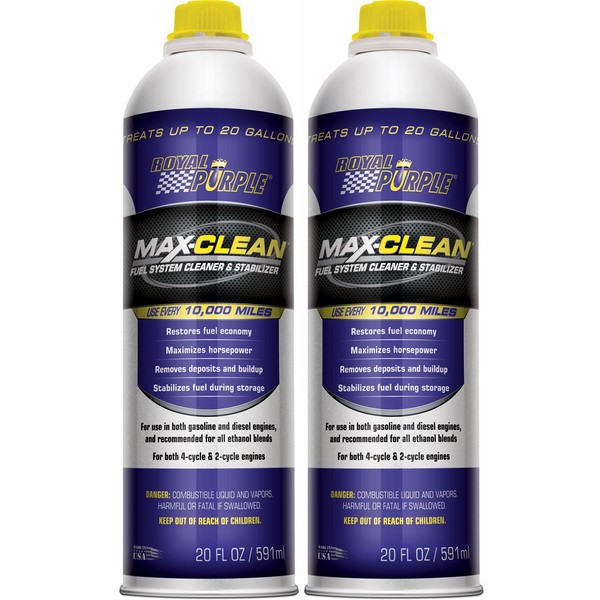Royal Purple 11722-2PK Max-Clean Fuel System Cleaner and Stabilizer - 20 oz. Bottle, (Pack of 2)