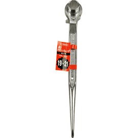 E-Value ERL-1921 Double-ended Ratchet Wrench, Long, 7.5 x 8.3 inches (19 x 21 mm)