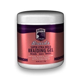 Nappy Styles Braids Braiding Gel Super Xtra Hold 6 Oz and Leave In Conditioner Spray (GEL AND SPRAY)
