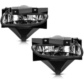 Stealth by Winjet WINJET OE-Style Fog Lights - CRYSTAL CLEAR LENS - Fits 1999-2004 Ford Mustang