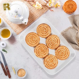 6 Pack Clear Plastic Serving Trays For Party - Plastic Tray 12.75 by 8.25 In - Heavy Duty Plastic Trays For Food - Rectangular Party Serving Trays And Platters - Party Trays - Clear Disposable Trays